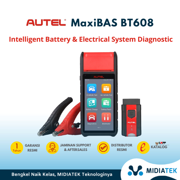 AUTEL MaxiBAS BT608  Baterai Tester Profesional Untuk Kebutuhan Teknisi Profesional