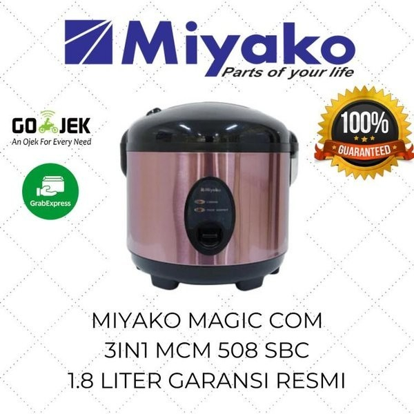 MIYAKO MCM 508 SBC - Magic Com MCM 508 SBC 1,8 Liter 3in1 / Rice Cooker Anti Lengket Nanoal - Garansi Resmi 1 Tahun