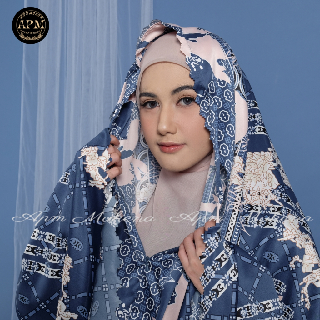 APM Mukena - Mukena Dewasa 2 In 1 Silk Daily Motif Tas Premium