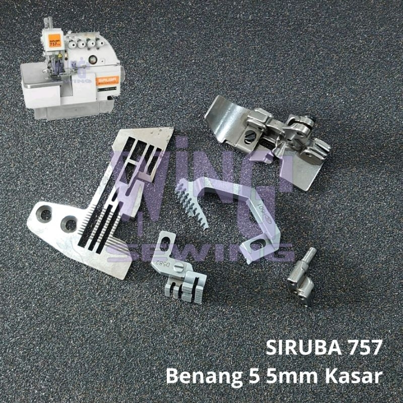 SIRUBA 757 Benang 5 5MM KASAR Gauge set Getset Mesin Obras Industri