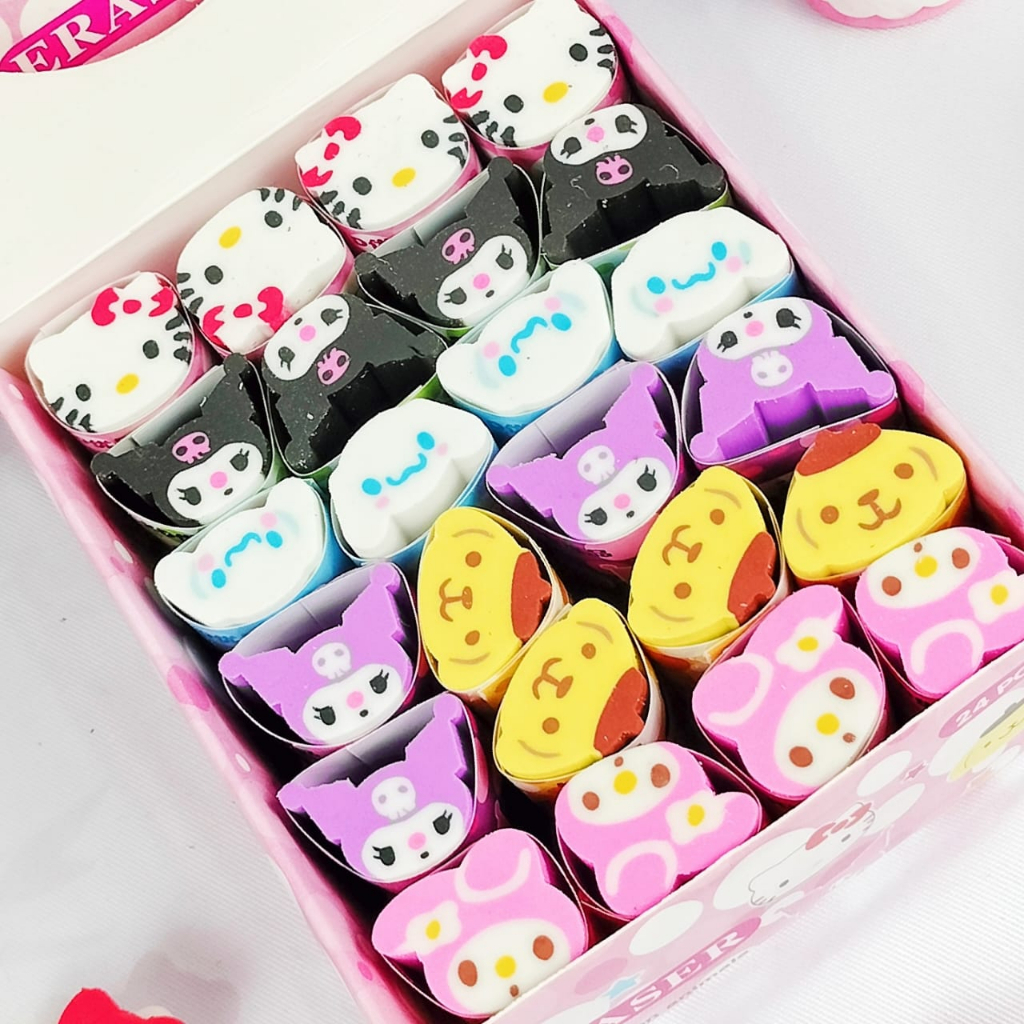 

Hapusan Bentuk Karakter SANRIO varian Kuromi Purin Cinnamoroll Melody Hello Kitty Mini / Eraser Stip Sanrio harga Murah ready 6 Variant Alat Tulis Kekinian harga Terjangkau kualitas Terjamin bisa COD