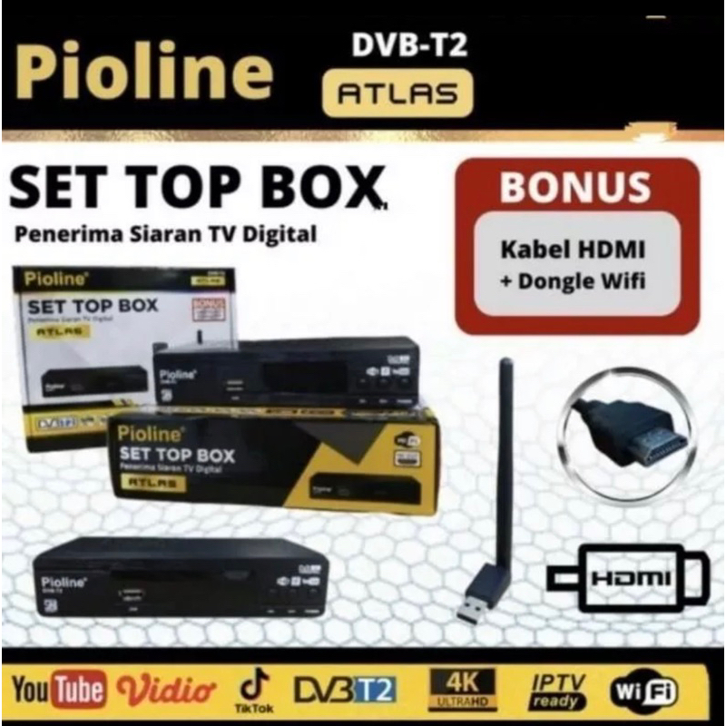 SET TOP BOX PIOLINE LENGKAP