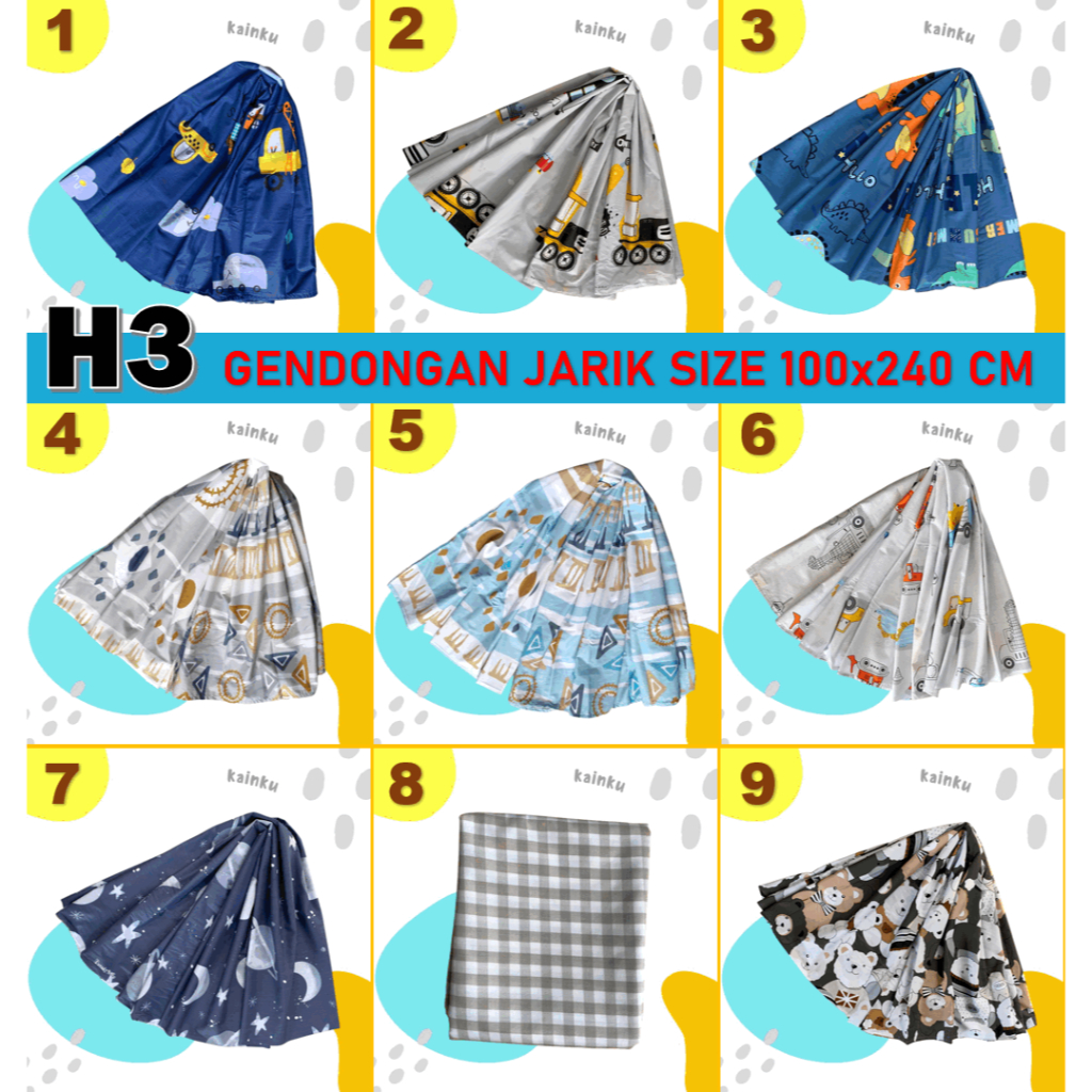 Jarik Motif anak Lucu ukuran 100x240 Jarik Bayi