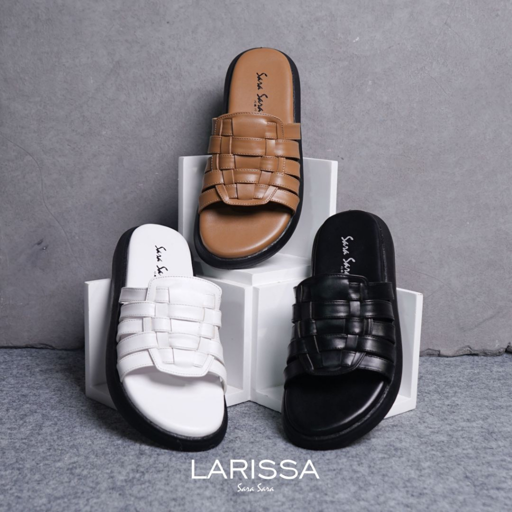 Sara Sara LARISSA Sandal Flat Wanita sendal selop tinggi sandal empuk terbaru