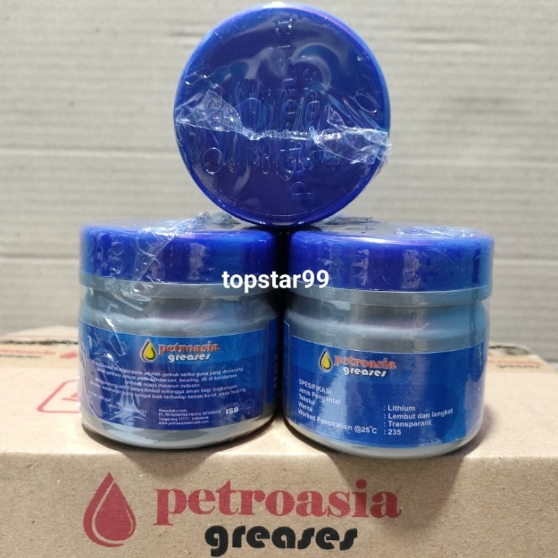 Grease Multi Purpose Gemuk Stempet Petroasia Warna Biru 100gr Pelumas Multifungsi Serbaguna