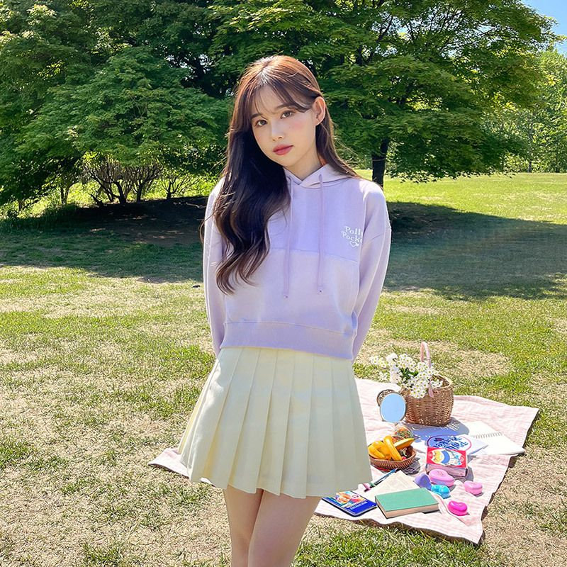 [COD] Sweater Wanita Polly Pocket Crop Hoodie [ Last Stock ]