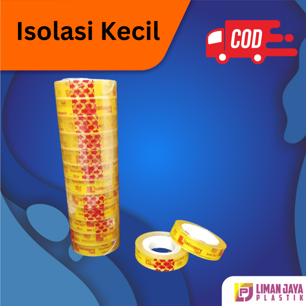 

Isolasi Selotip Nachi Tape Lakban Kecil Bening 1/2 inch 12mm x 25y 25 yard