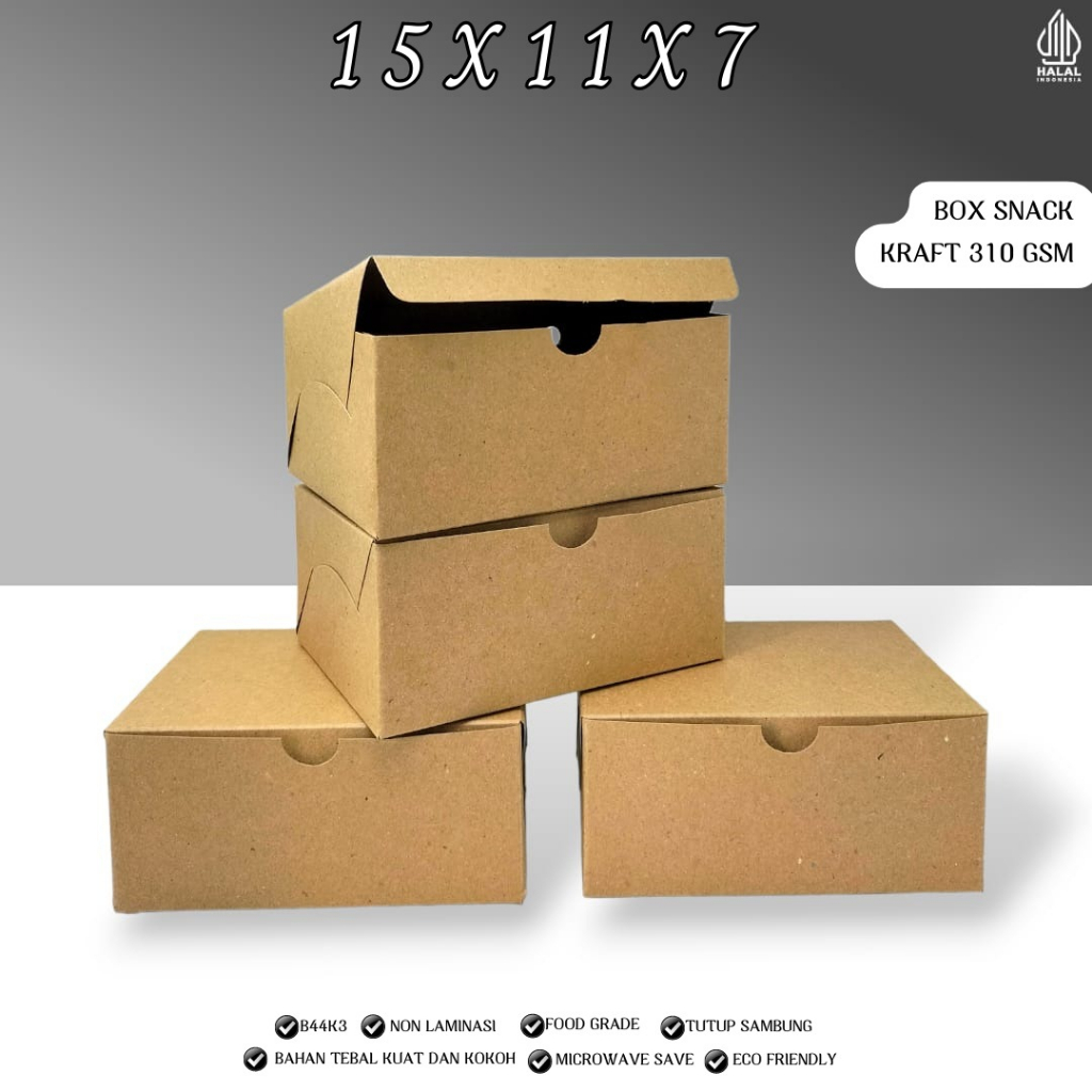 Box Snack 15X11X7 Tebal 310 Gsm (B44K3-15X11X7 Cm)