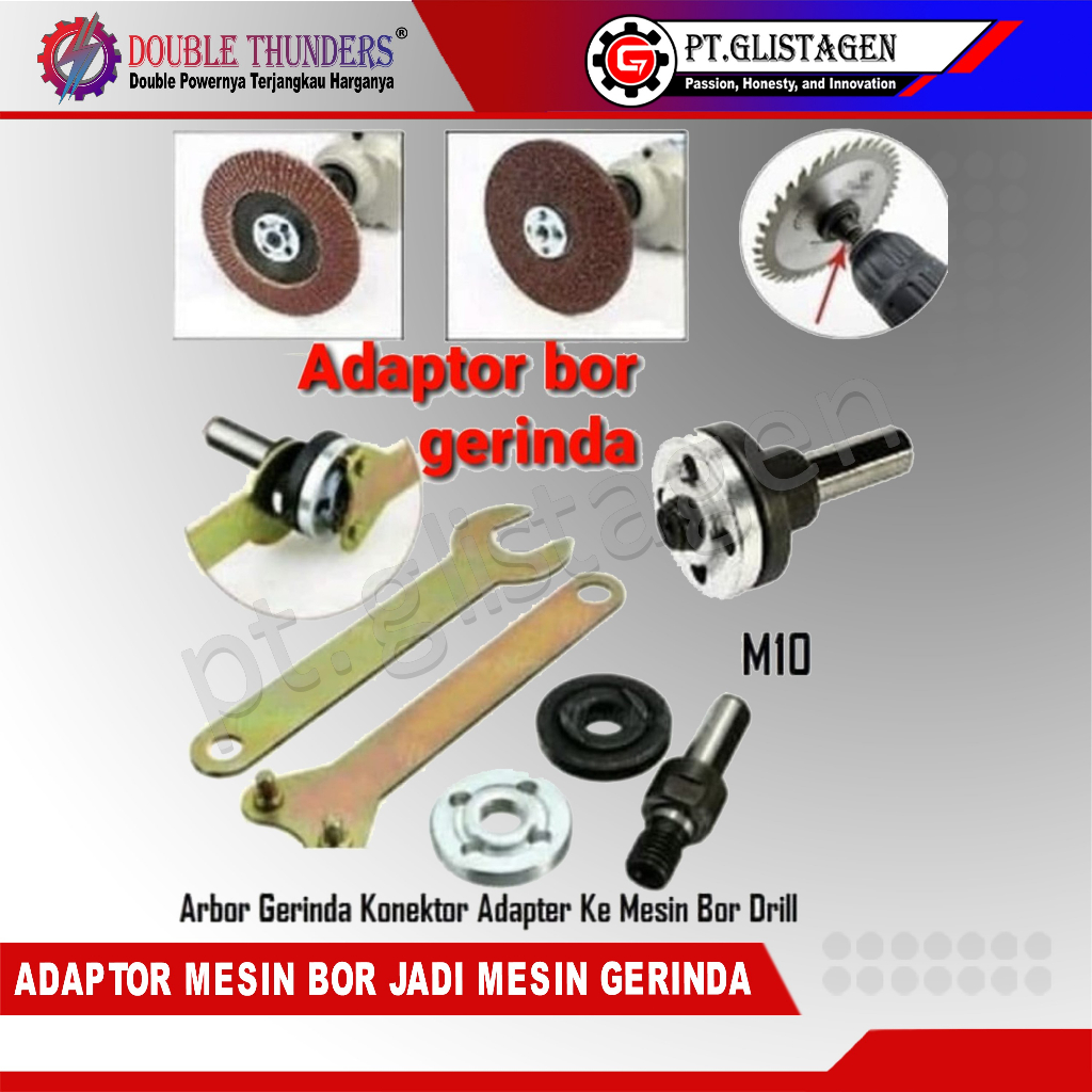 Adaptor Mesin Bor Jadi Mesin Gerinda Konektor Arbor Konverter Bor