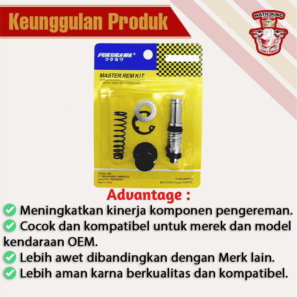 Seal Master rem kit depan Vario 125 150 ESP Genio LED New Fukukawa