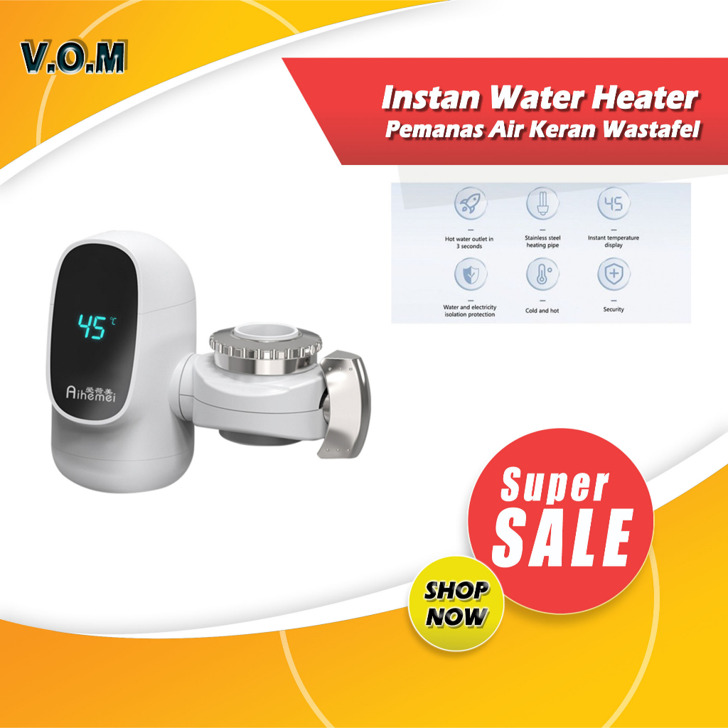 Pemanas Air Keran Dapur Wastafel Instan Water Heater ZSW-D03 0906