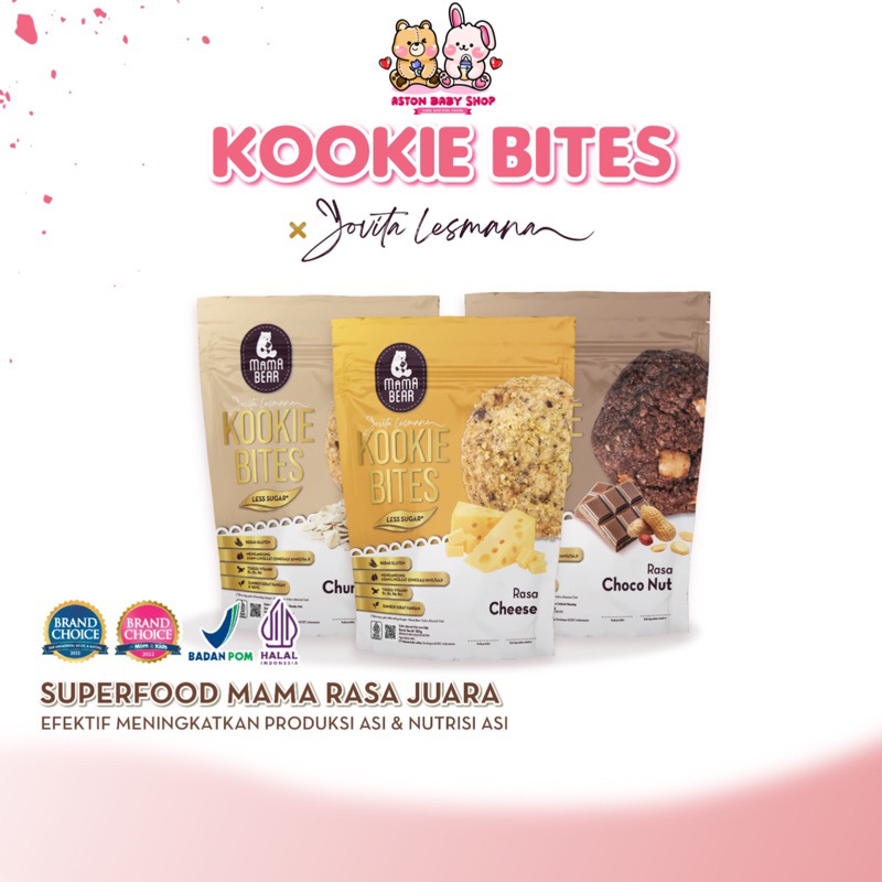 Mamabear Kookie Bites Chunky Oat / Choco Nut / Cheese Mama bear Snack Pelancar Asi