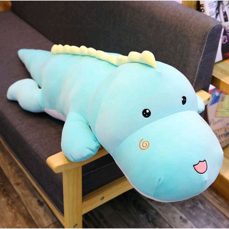 Boneka Guling Dino Mewah Panjang 60-80cm Bahan Halus dan Lembut SNI