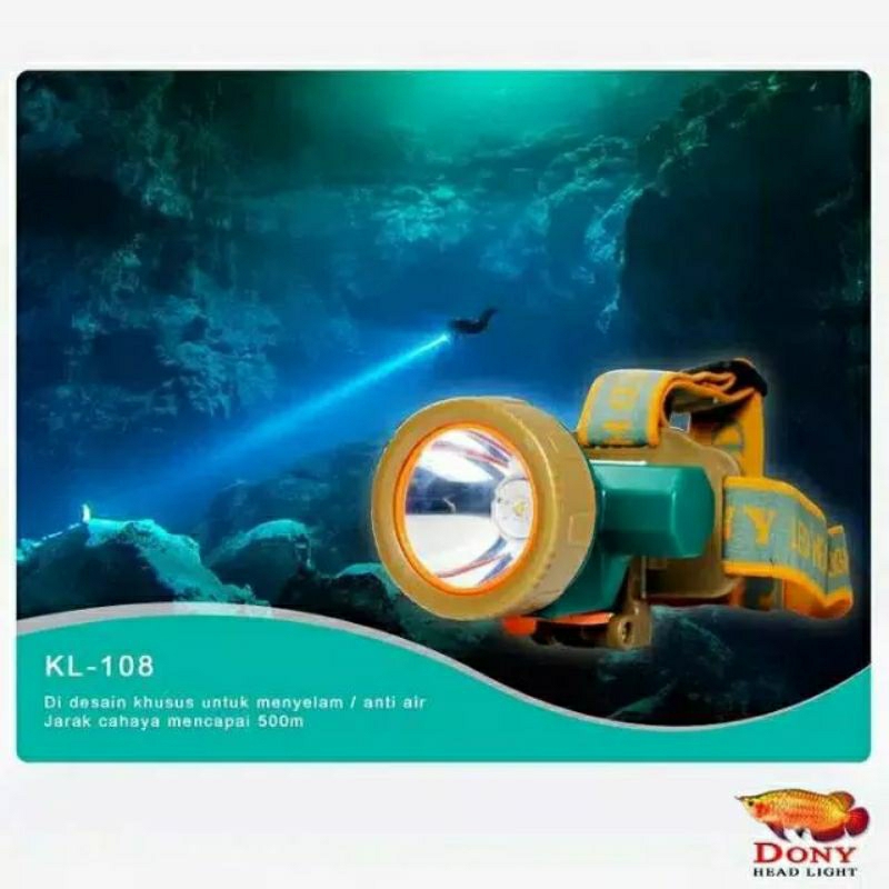 DONY Senter Kepala Head Lamp Cas KL - 108 | SIMANIS  ANTI AIR 