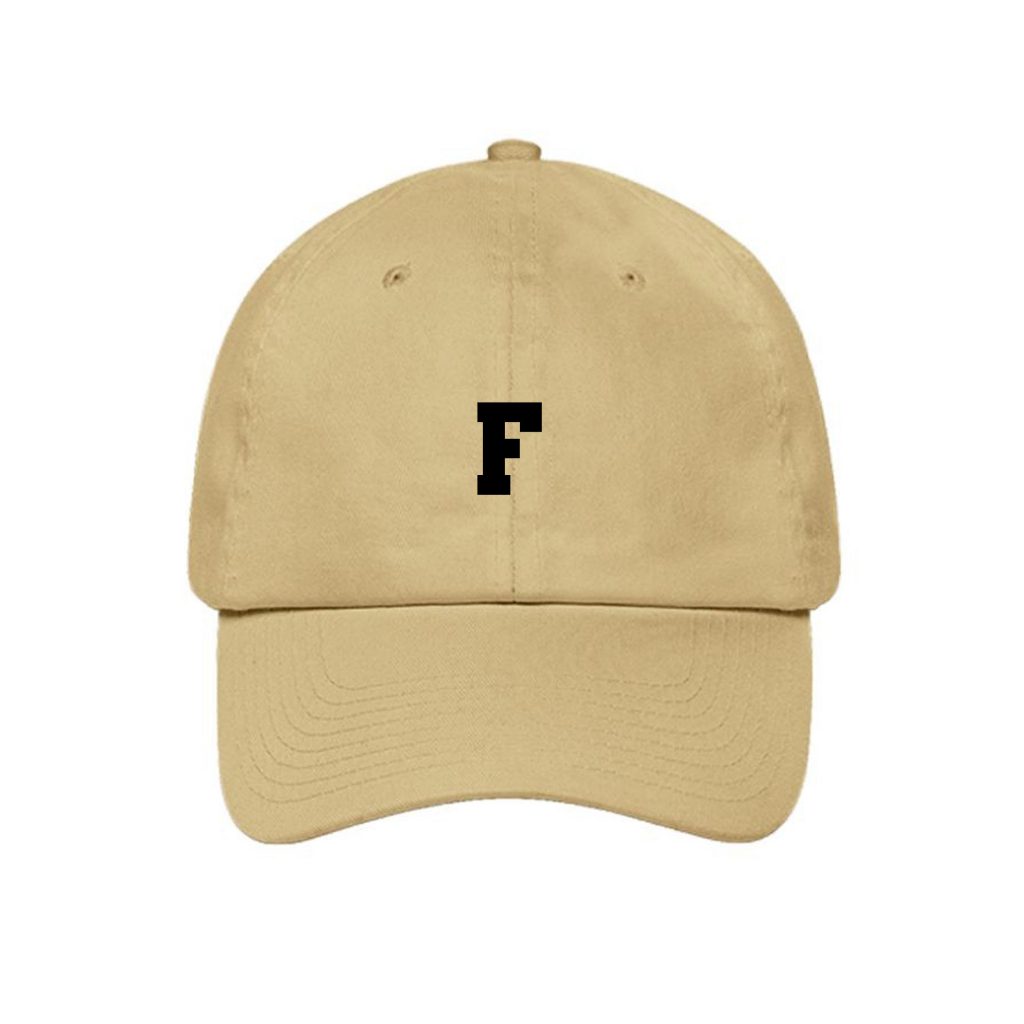 Topi Baseballcap Abjad Huruf Teks Alphabet A B C D E F G H I J K L M N O P Q R S T U V W X Y Z Cream