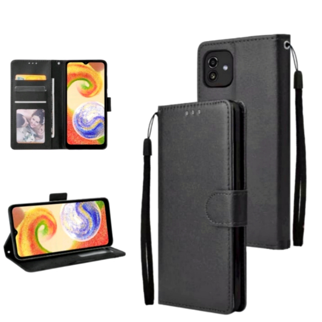 Flip cover Samsung A04 A04E A04S flip wallet kulit leather case dompet