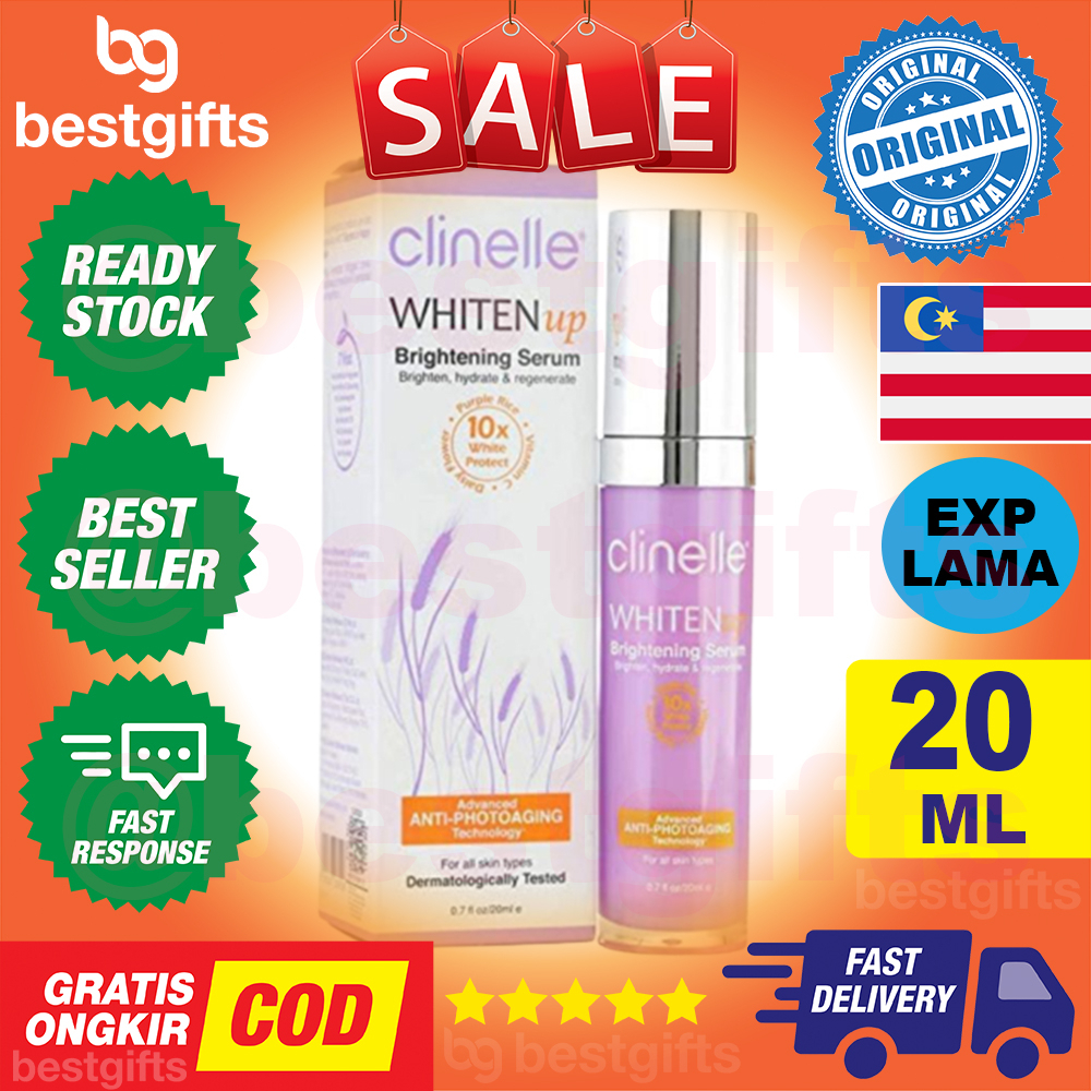 CLINELLE WHITENUP BRIGHTENING SERUM WAJAH KULIT KUSAM DAN MUDAH DISERAP 20 ML