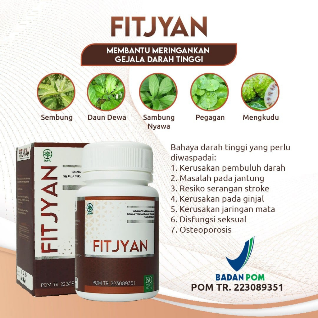 

Herbal Darah tinggi hipertensi Kapsul FITJYAN isi 60 kapsul