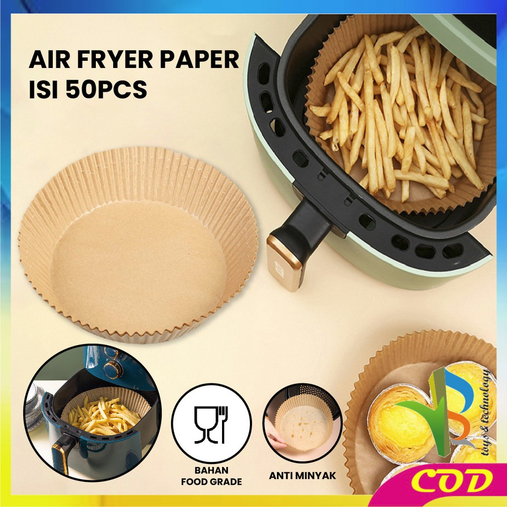 RB-C840 Kertas Air Fryer 50PCS Baking Paper Alas Tahan Minyak Sekali Pakai / Kertas Alas Airfryer Anti Lengket