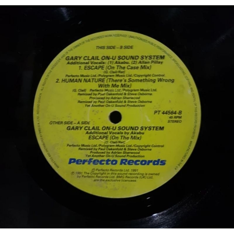 Vinyl Piringan Hitam 12 inch Gary Clail