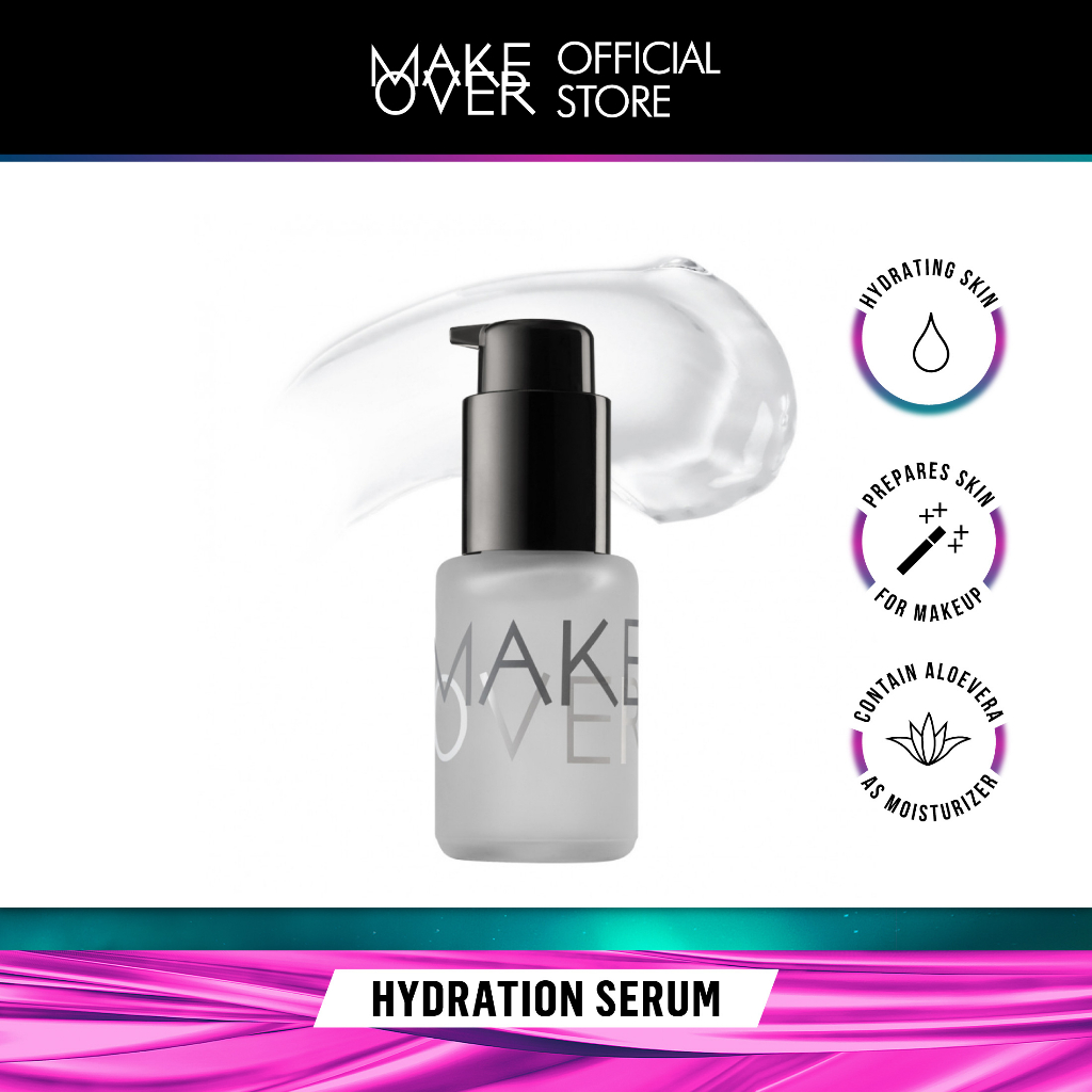 MAKE OVER Hydration Serum - Primer hydrating lembab base makeup cocok semua jenis kulit tidak berwarna makeup lebih tahan lama cepat meresap non-comedogenic - BEST SELLER