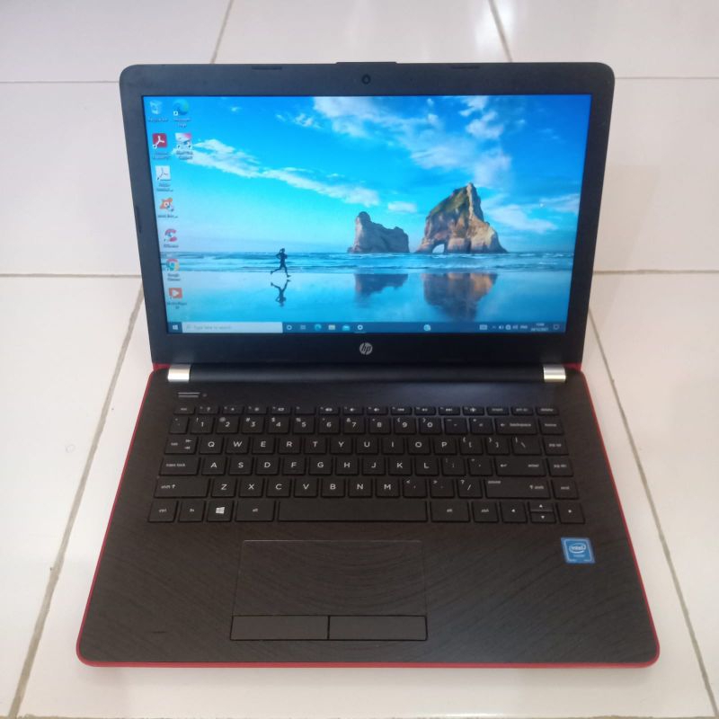 Laptop Hp 14 Intel Celeron N3060 Ram 4Gb/SSD 128/HDD 500Gb Layar 14inch windows 10 FULL APLIKASI SIAP PAKAI