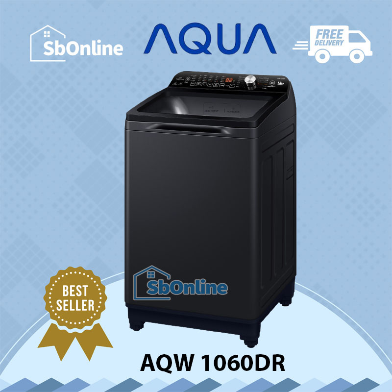 MESIN CUCI AQUA 1 TABUNG TOP LOADING 10.5 KG 490 WATT - AQW 1060 DR