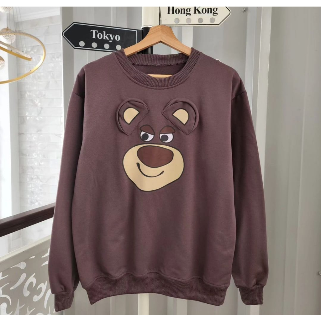 CREWNECK SWEATER WANITA - LOTSO EAR SWEATSHIRT SWEATER WANITA