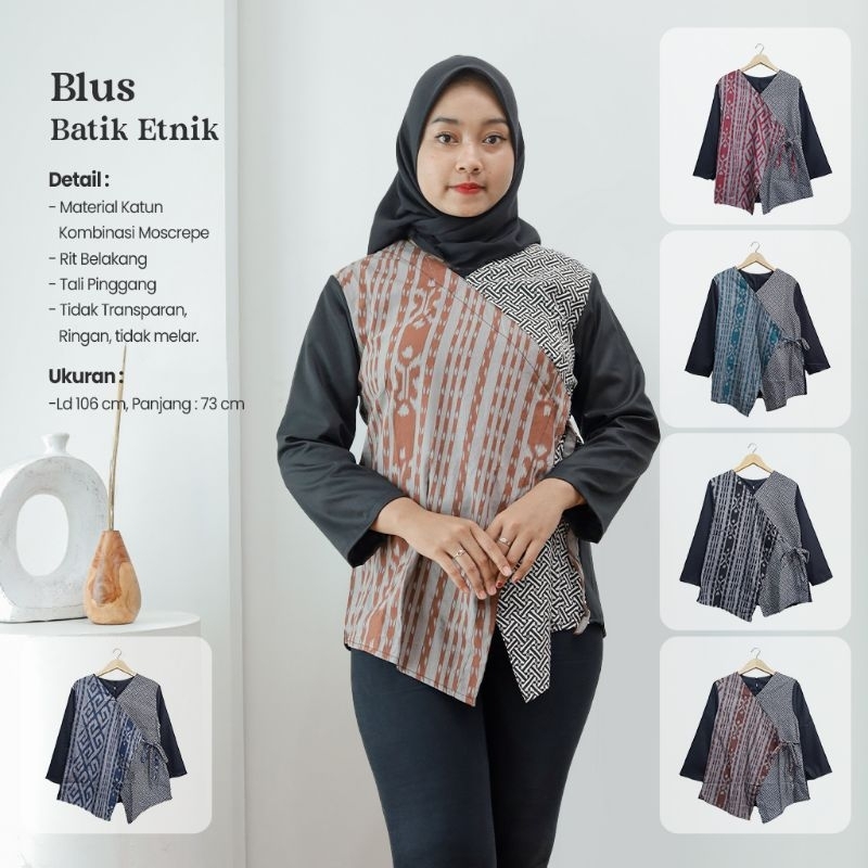 Blus Batik Etnik Kombinasi -Naira Batik