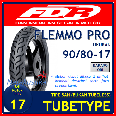 Ban Motor FDR Flemmo Pro 90/80-17 Tubetype (TT) Motor Bebek