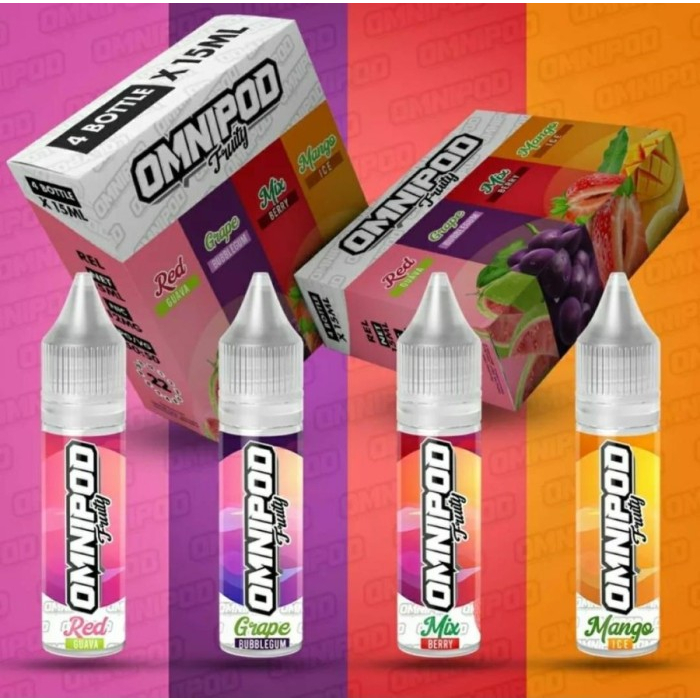 LIQUID OMNIPOD FRUITY 15ML GRAPE BUBBLEGUM