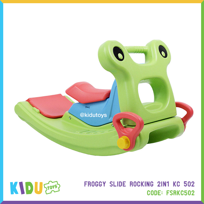Mainan Anak Prosotan  Kuda Kudaan Froggy Slide Rocking 2 in 1 KC 502 Kidu Toys