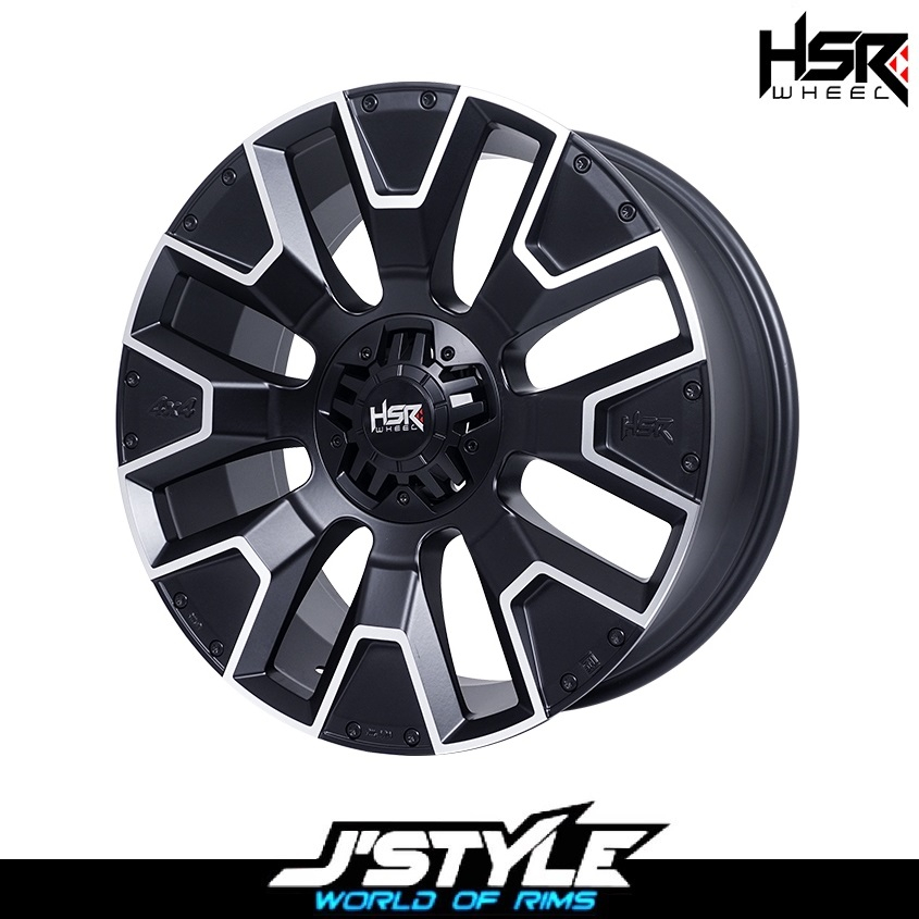 Velg Racing Nissan Navara & Terra HSR Wheel DOLASI Ring 20 X 8,5 Pcd 6X114,3 ET20 Matte Black Machin