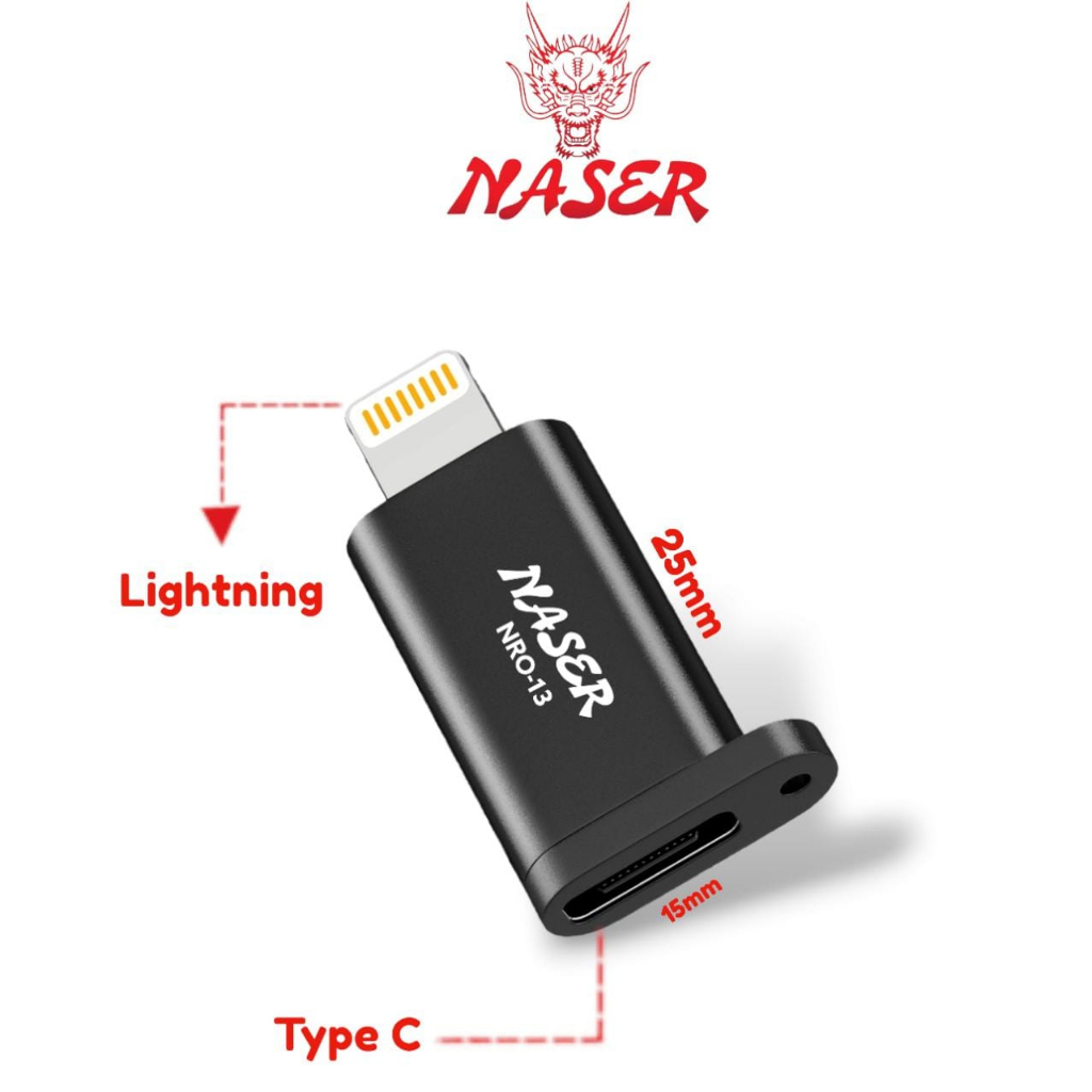 NASER OTG USB TYPE C TO LIGHTNING NRO-13 / Adaptor Converter Type C to Lightning / Connector Usb