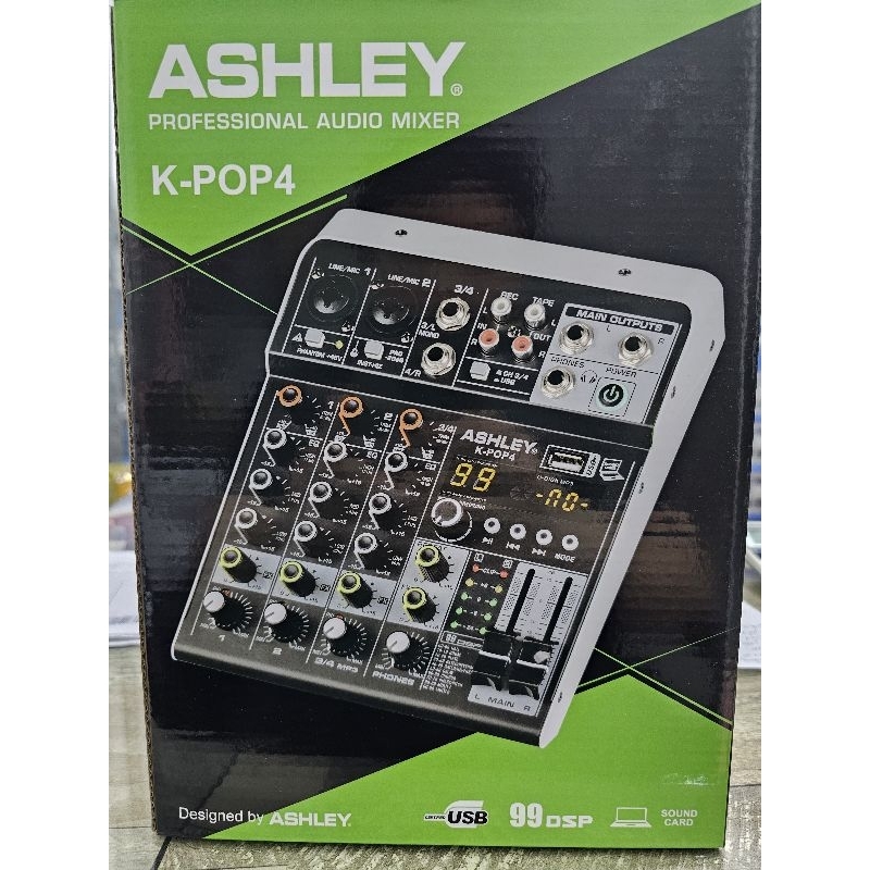 Mixer Audio Ashley Kpop4 KPop 4 99 Dsp 4 Channel USB Interface Bluetooth Original