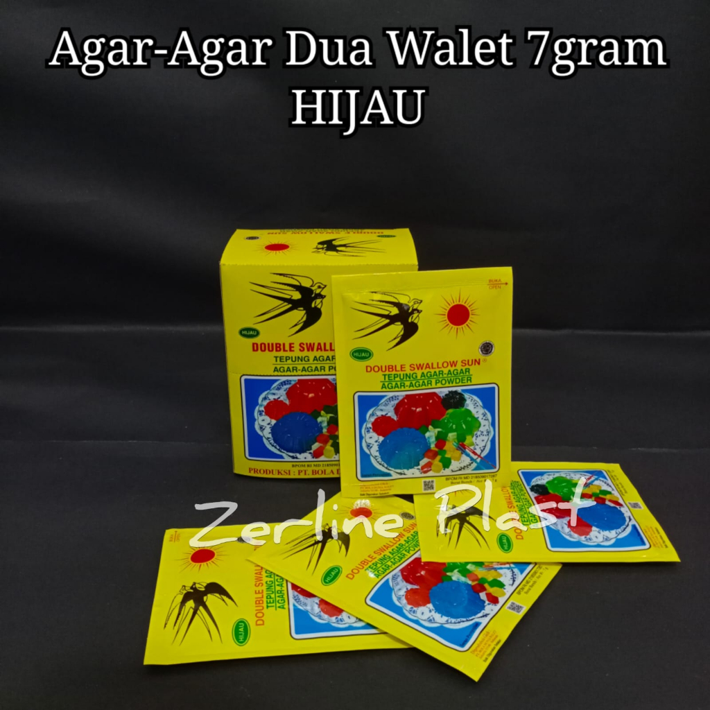 Agar Agar Double Swallow Sun 7gram - Agar Agar Powder Cap Dua Walet @1box