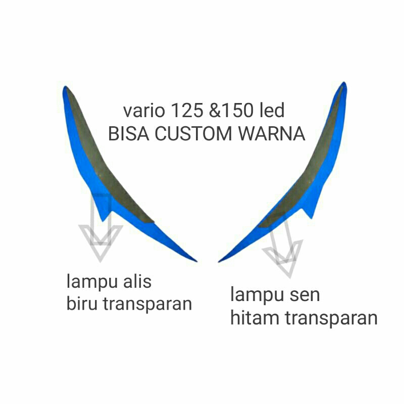 stiker lampu alis dan sen custom vario 125 l 150 (2015-2018 old)  stiker warna bisa pilih skotlet gl