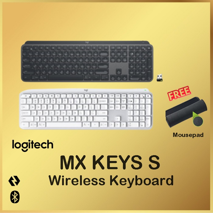 Logitech MX Keys S Wireless Silent Keyboard Bluetooth Multi Device