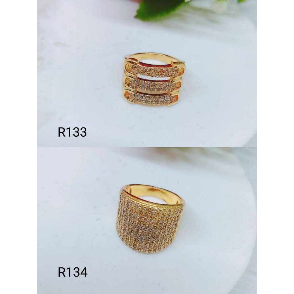 Cincin Xuping Mata Full Laois Emas Perhiasan Fashion R133 134