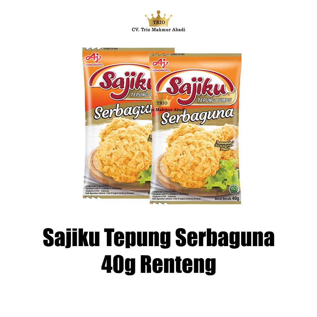 

Sajiku Tepung bumbu Serbaguna 40g Renteng Isi 10 Sachet