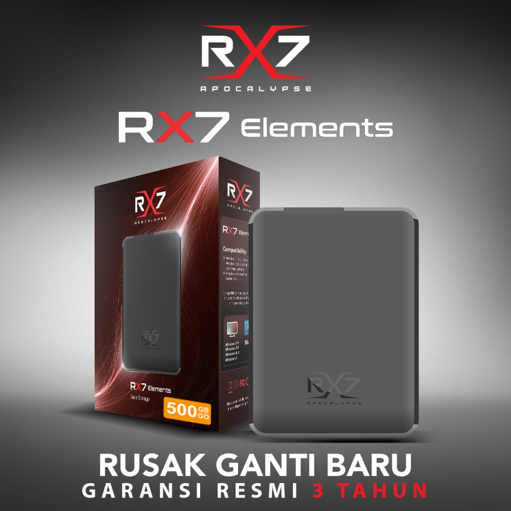 HDD EXTERNAL 500GB RX7 ELEMENTS / EXPANSION GARANSI RESMI 3 TAHUN