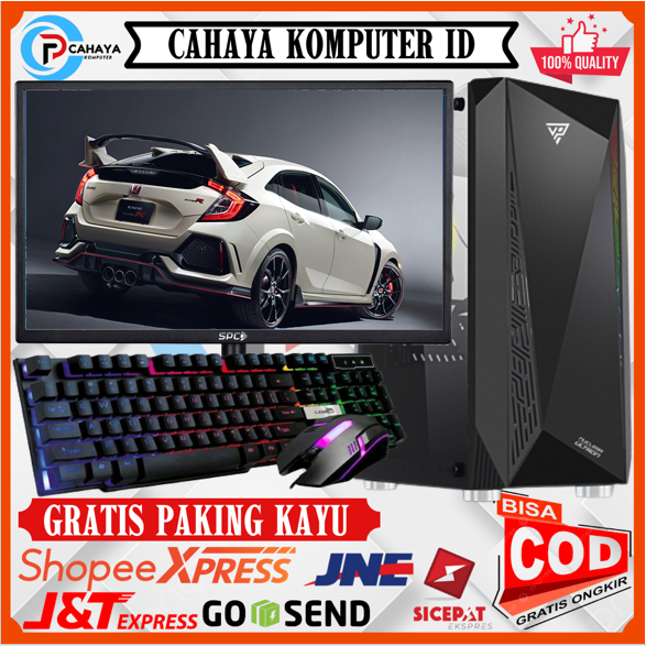 PC INTEL I5 2400 RAM 8GB VGA 2GB GDDR5 GAMING /DESIGN TINGGAL PAKAI GRATIS USB WIFI