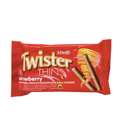 

TWISTTER THINS STRAWBERY 15 GRAM