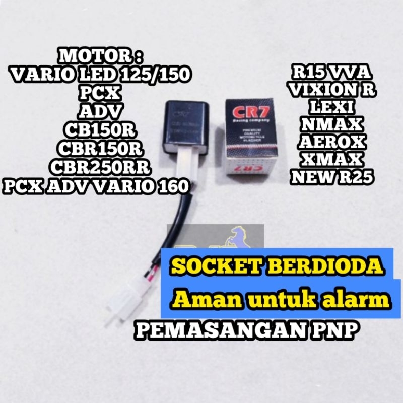 socket flaser Soket flasher PNP all new Vario led 125 150 160 PCX ADV CBR150R CB150R CBR250RR Beat S