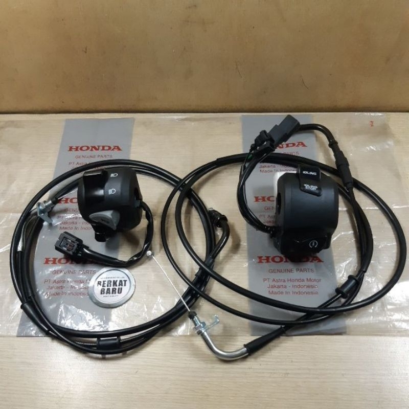 Holder Saklar Kanan Kiri SET Kabel Tali Gas Honda Vario 125 150 Led New K59