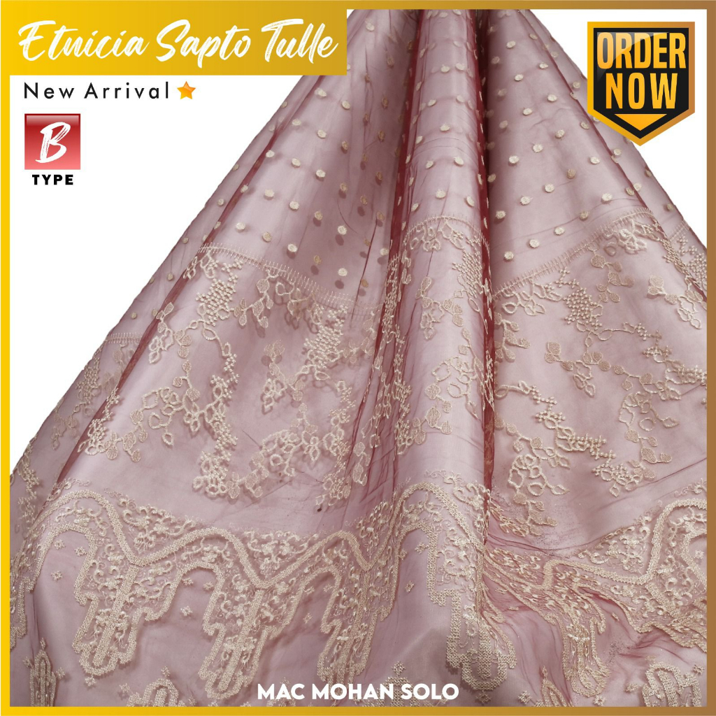 [NEW ARRIVAL] ETHNIC SUMBA ORGANZA BASE TULLE  PER 0.5M MOTIF TERBARU TILE DENGAN DASAR ORGANZA ORIGINAL EXCLUSIVE WEDDING DRESS KEBAYA BALL GOWN