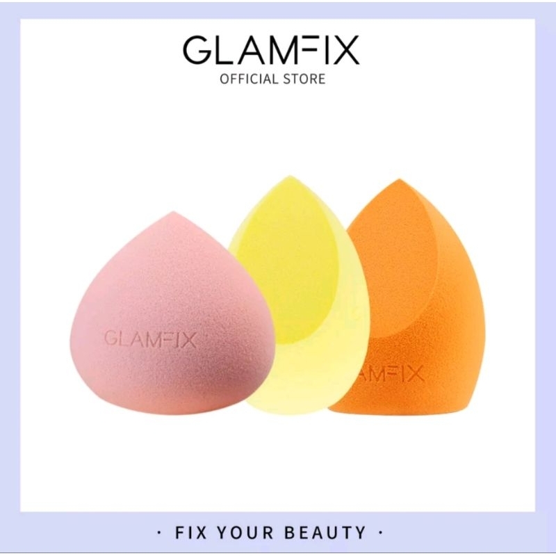 GlamFix Fabulous Beauty Sponge Peachy Lemon Orange Glam Fix