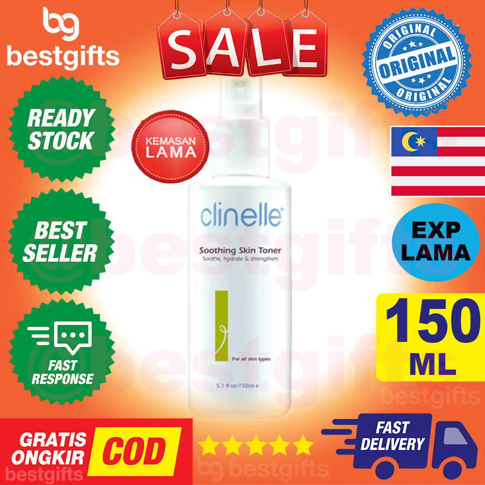 CLINELLE SOOTHING SKIN TONER MELEMBABKAN DAN UNTUK KULIT BERMINYAK 150 ML