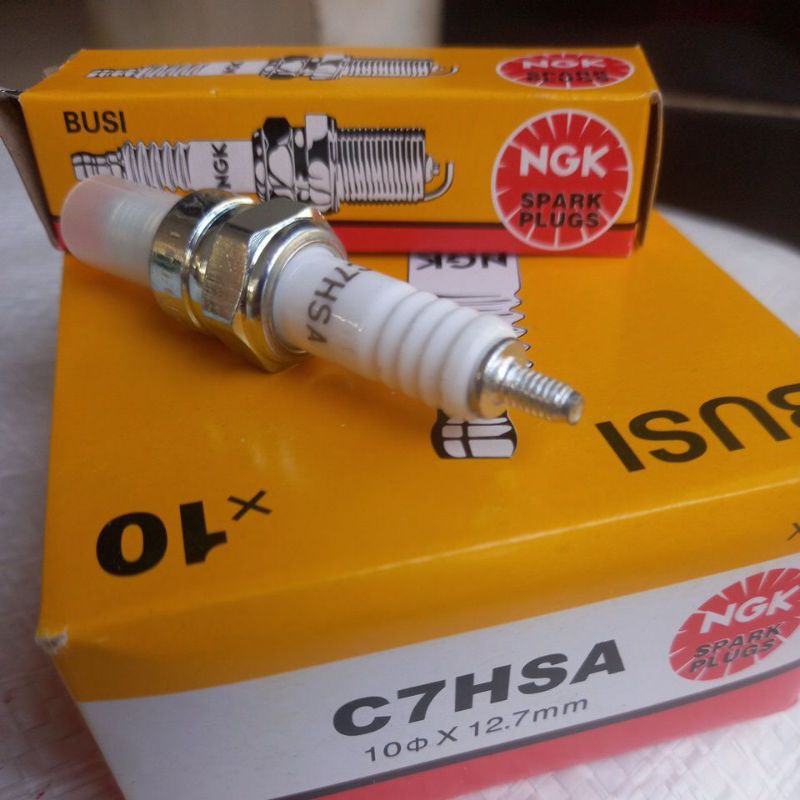 BUSI NGK C7HSA BUSI NGK C7 BUSI UNTUK GRAND, SUPRA X LAMA, MIO, FIZ R se pack Isi 10 pcs