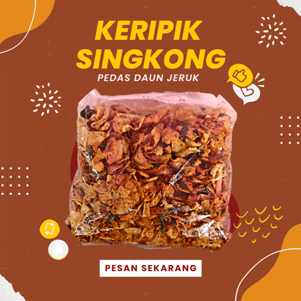 

Keripik singkong pedas daun jeruk